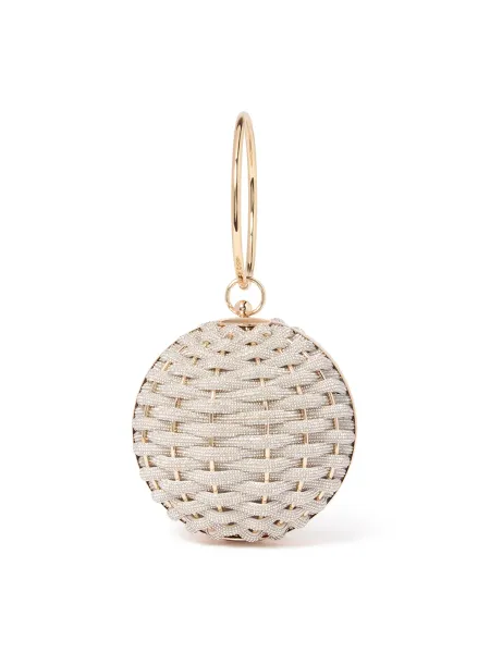 Forever New Signature Wynnie Woven Round Clutch Bag