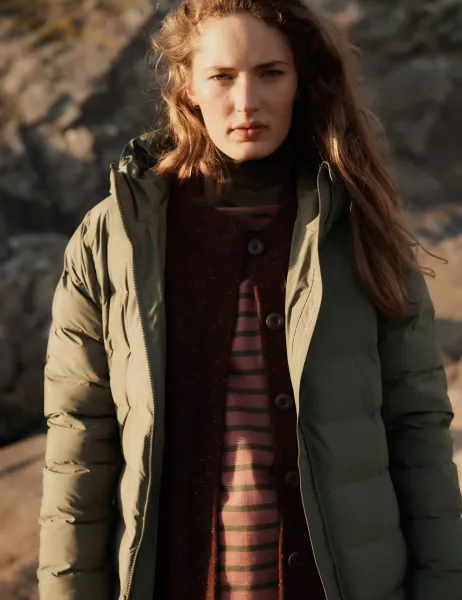Seasalt Cornwall Waterproof Padded Hooded Longline Puffer Coat