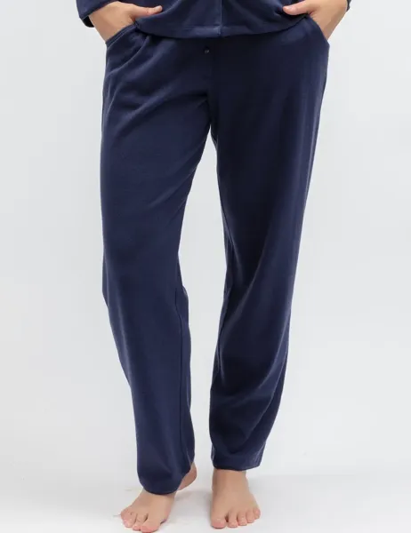 Cyberjammies Jersey Ribbed Pyjama Bottoms Navy