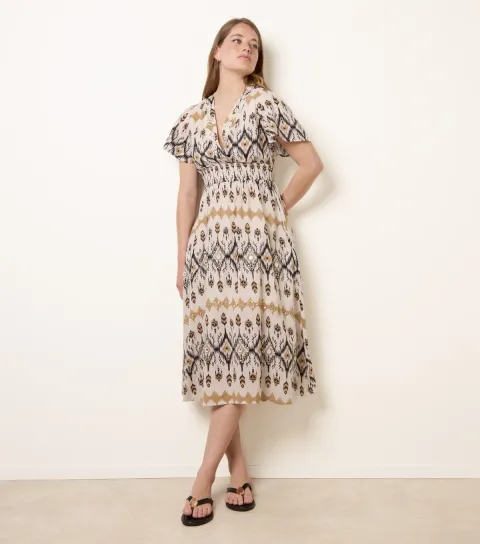 Women's Stone Sequin Embellished Wrap Midi Dress
