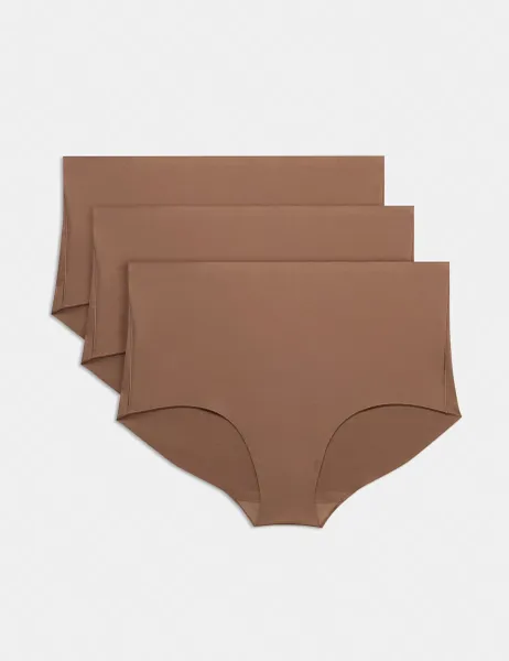 Body by M&S 3 pack Body Invisibles No VPL High Rise Knicker Shorts Jasper