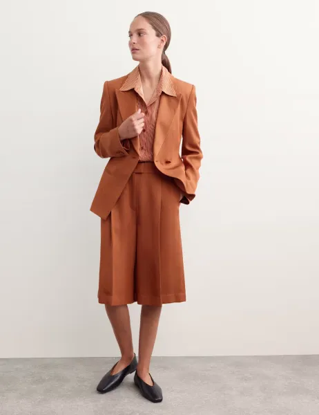 Jaeger Lyocell Blend Fluid Blazer Copper
