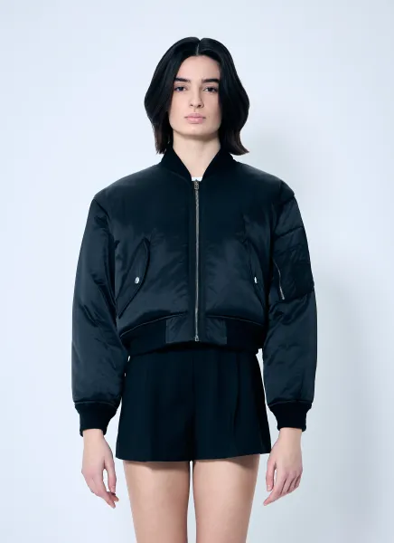 Logo Embroidered Bomber Jacket