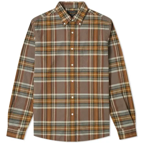 Button Down Shaggy Check Oxford Shirt