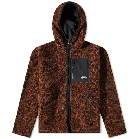 Snake Jacquard Sherpa Jacket