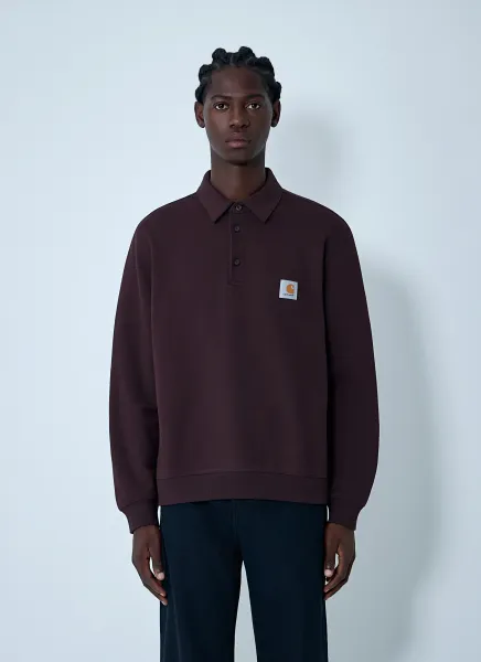 Logo Motif Polo Sweatshirt