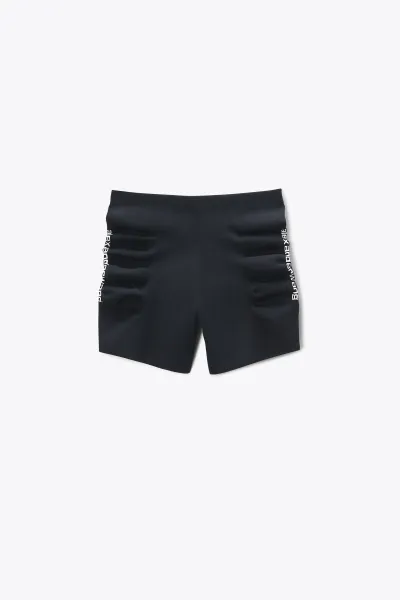RUCHED LOGO MINI SHORT