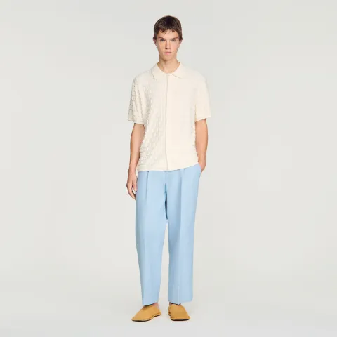 SANDRO Terry knit cardigan