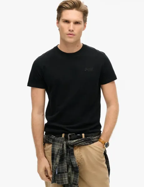 Superdry & Co Pure Cotton Embroidered Logo T-Shirt Black