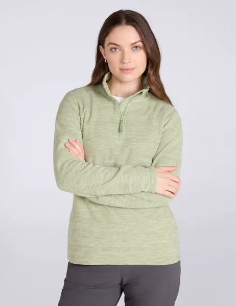 Mountain Warehouse Snowdon Mélange Half Zip Fleece Sweatshirt Sage