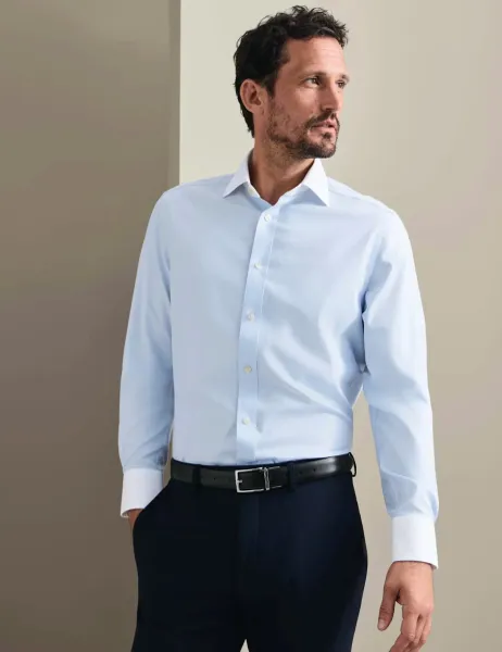 Charles Tyrwhitt Slim Fit Non Iron Pure Cotton Shirt Light Blue