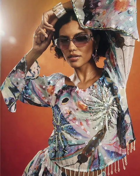River Island Embellished Butterfly Bardot Top