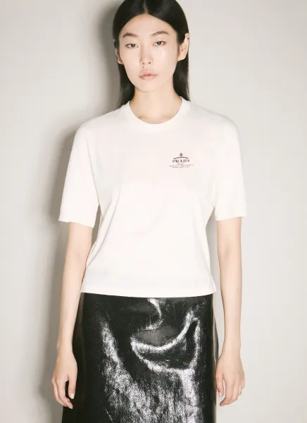 Crop Logo Print T-Shirt