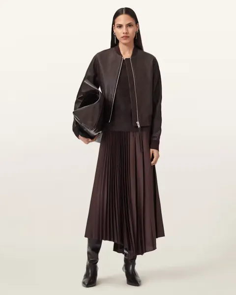 Orten Leather Bomber Jacket