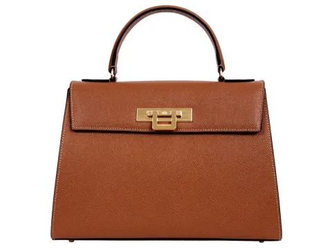 Fonteyn Large Dolomite Pebble Print Calf Leather Handbag - Tan - 2