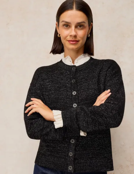 White Stuff Sansa Wool Blend Sparkly Cardigan