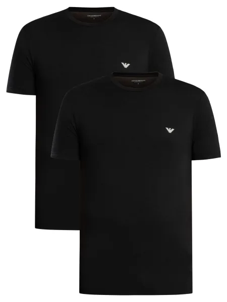 Emporio Armani 2 Pack Lounge Crew Fitted T-Shirt