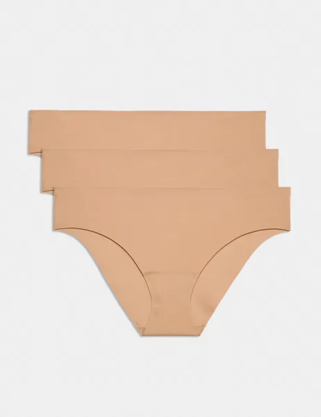 Body by M&S 3 pack Body Invisibles No VPL Brazilian Knickers Sunstone
