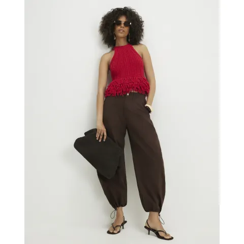 River Island Drawstring Cuff Balloon Leg Trousers