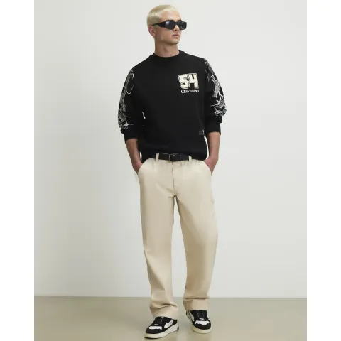 River Island Oversized Fit 54 Cleveland Sweatshirt