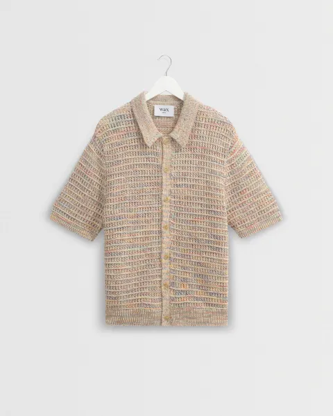 Tellaro - Multicolour Twist Knitted Cotton Polo Shirt