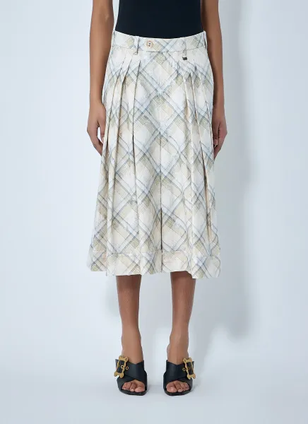 Pleated Midi Skirt