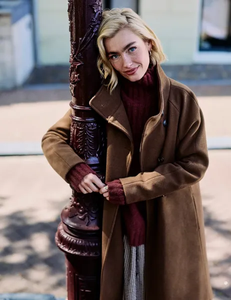Regatta Showerproof Funnel Neck Longline Coat Brown