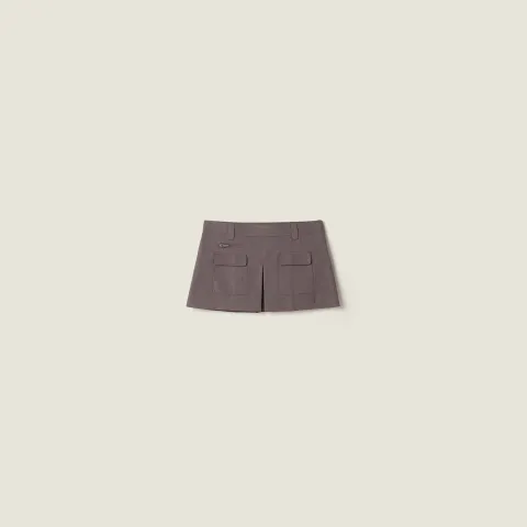Poplin miniskirt