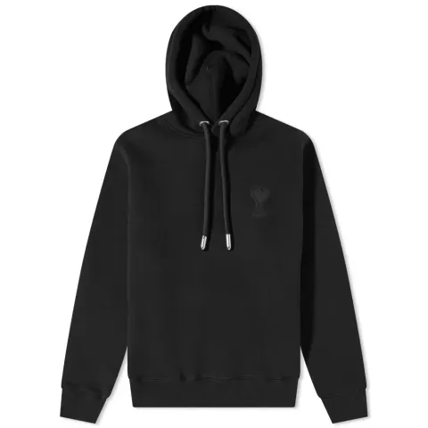 AMI Tonal Heart Popover Hoodie