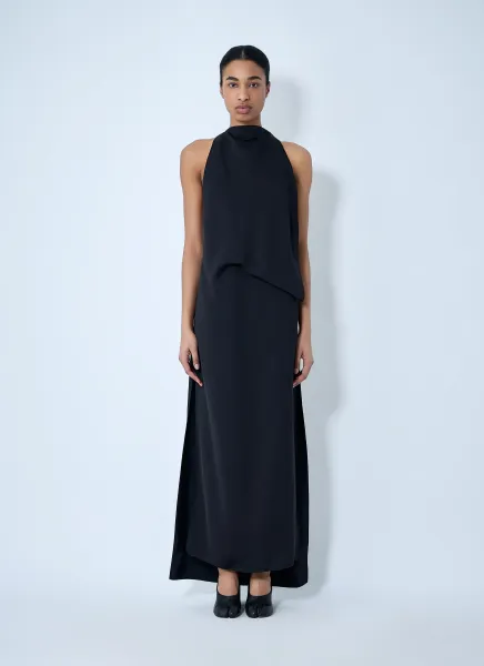 Sleeveless Draped Maxi Dress