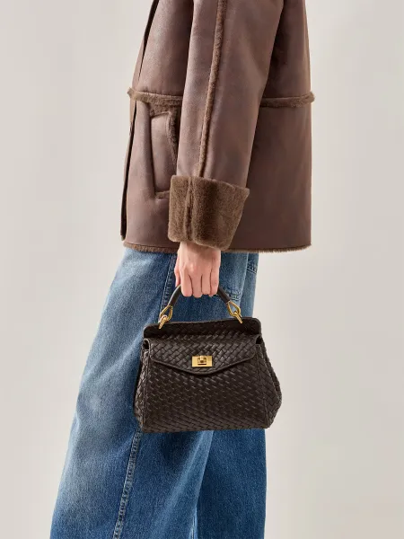 Lucia Classic Top Handle Woven Bag