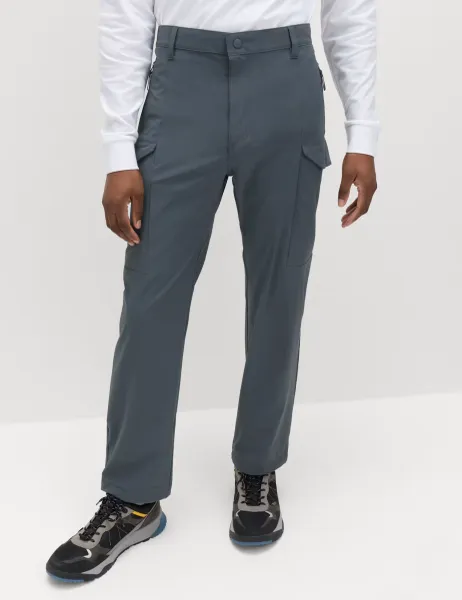 Marks & Spencer Straight Fit Technical Cargo Trousers Dark Slate