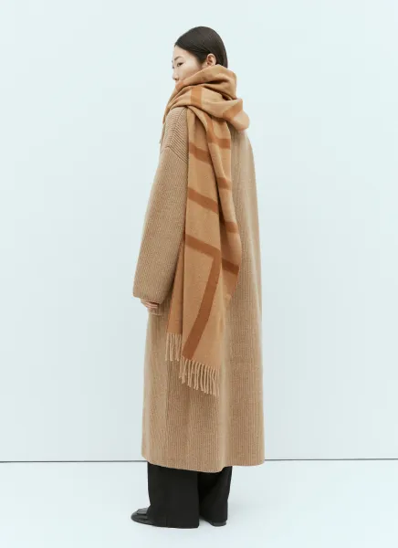 Monogram Jacquard Wool Scarf