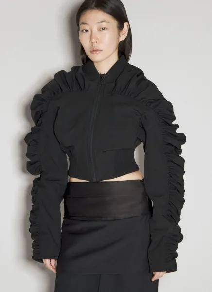 Smocked Track Jacket