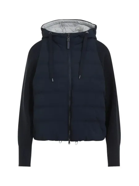 Women padded hooded jacket Blue
