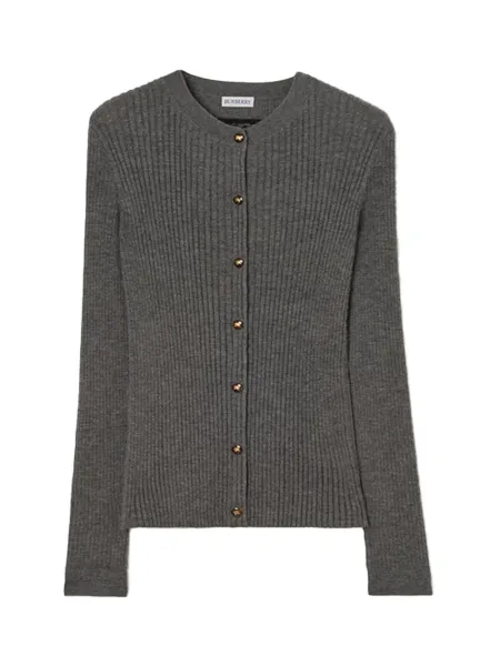 Women Cashmere Cardigan Grey Mel