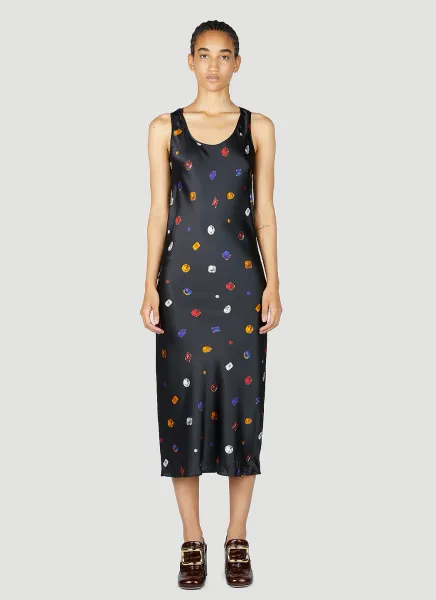 Gemstone Print Midi Dress