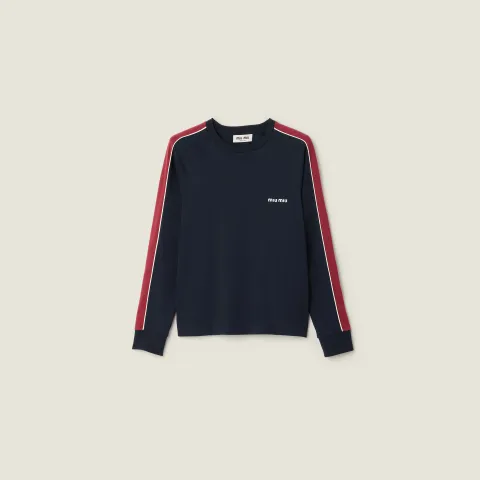 Long-sleeve cotton jersey T-shirt