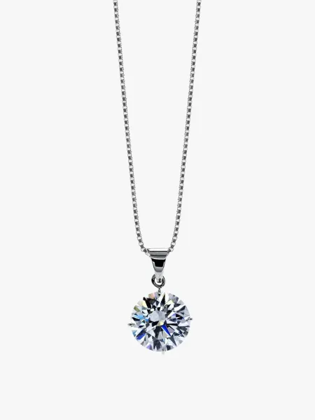 CARAT Hazel Four Prong Round Pendant Necklace