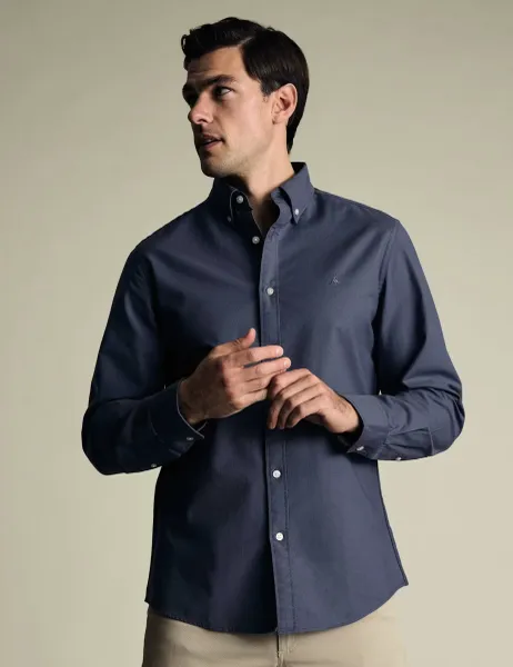Charles Tyrwhitt Slim Fit Pure Cotton Oxford Shirt Air Force Blue
