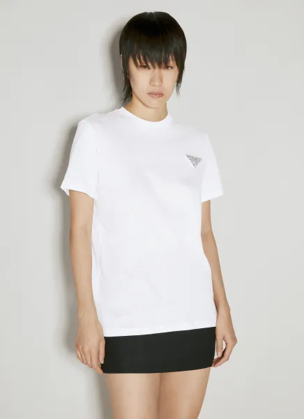 Crystal Embellished Logo T-Shirt