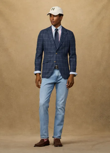 Branded Light Wash Denim