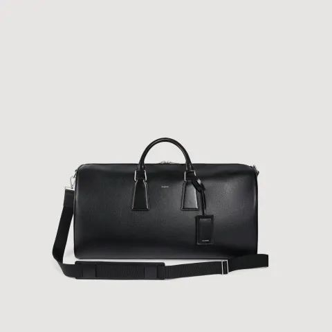 SANDRO Leather weekend bag