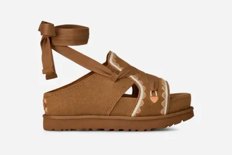 Goldenstar Hi Artistitch Sandal, Suede/Polyester/Cotton