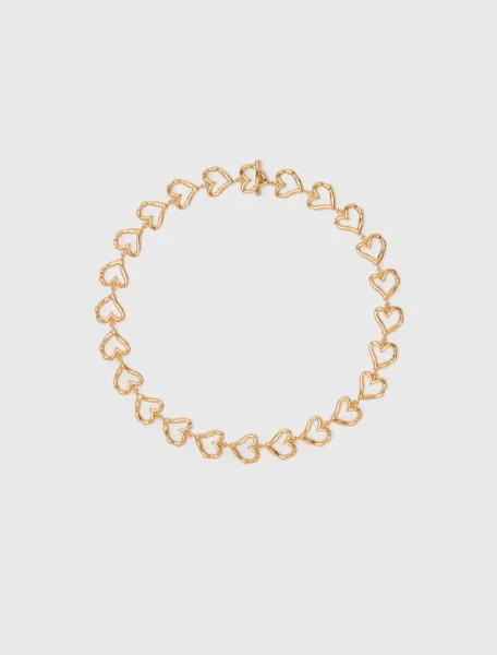 Gold-plated heart necklace
