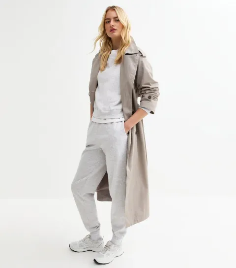 Women's Tall Grey Cuffed Jersey Joggers