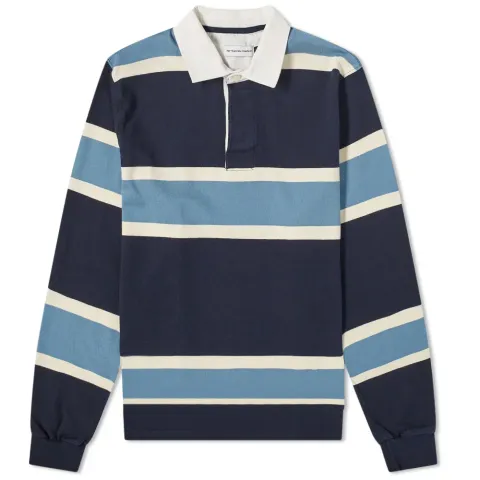 Long Sleeve Striped Polo