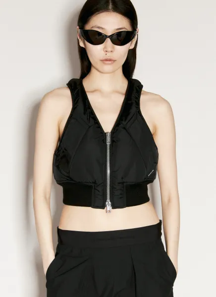 Padded Shrunken Bomber Vest
