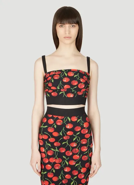 Cherry Cropped Top