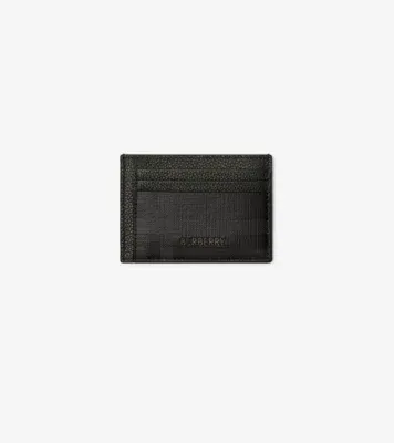 City Check Clip Card Case in Iron grey - Men, Technical, Cotton